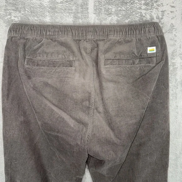VUORI Optimist Men's Stretch Corduroy Drawstring Pants Gray‎ Size XL  ~EUC - Picture 9 of 13